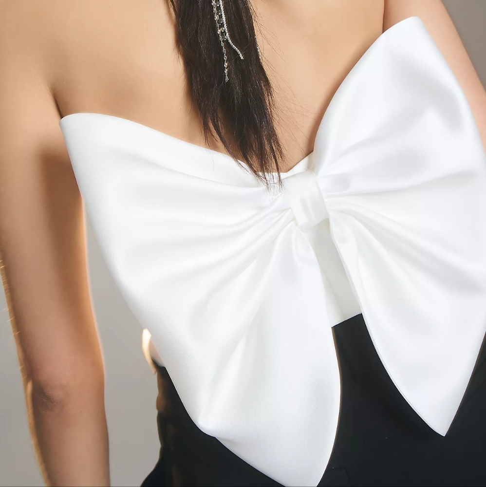 Hutch Anthropologie strapless bow top